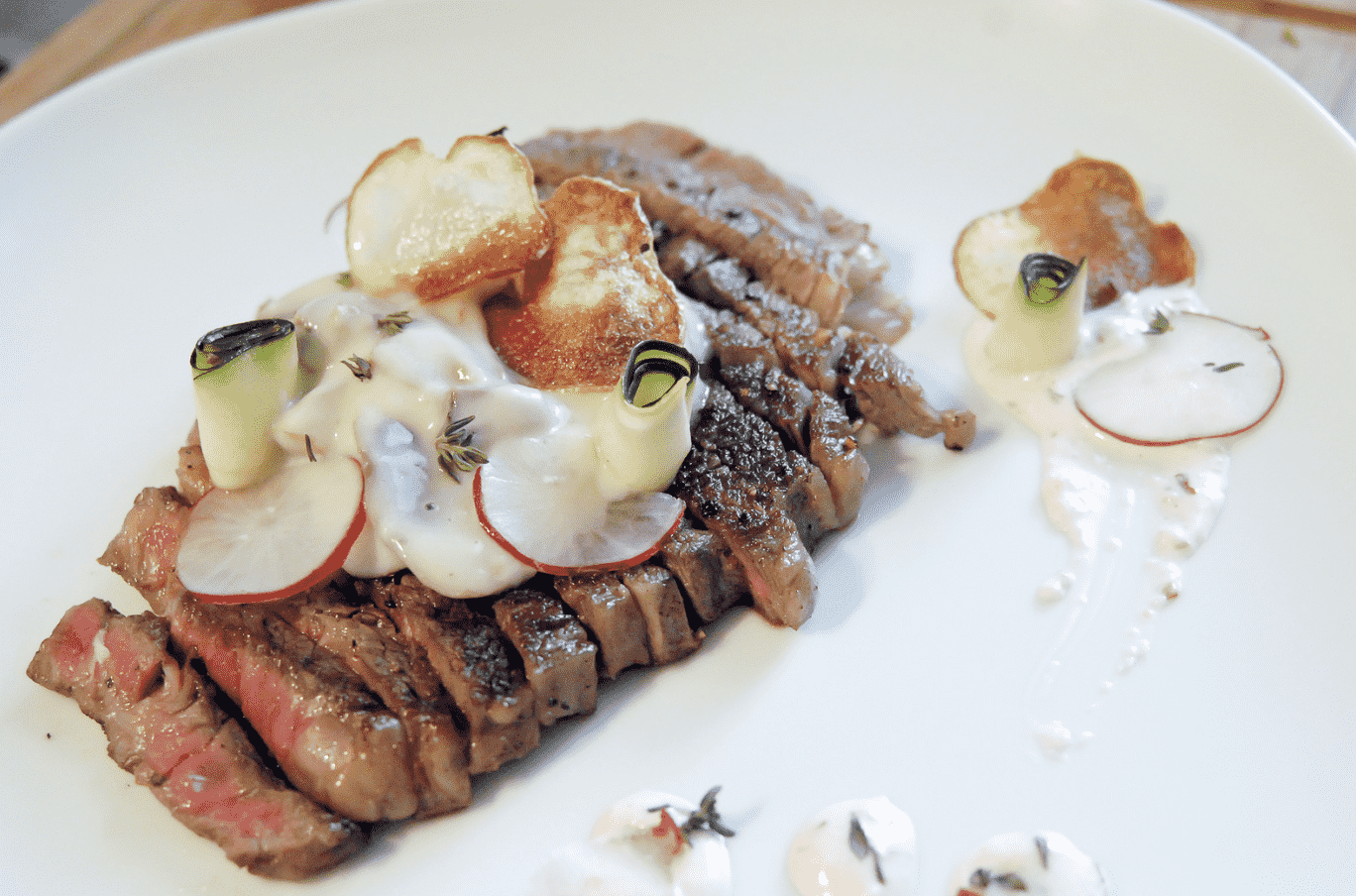 Scotch Fillet Steak with Creamy Mushroom Sauce